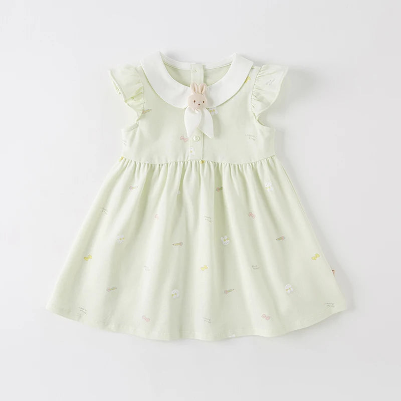 Girls Bunny Easter Dress - Cotton Summer Party Dress (24M-9Y)