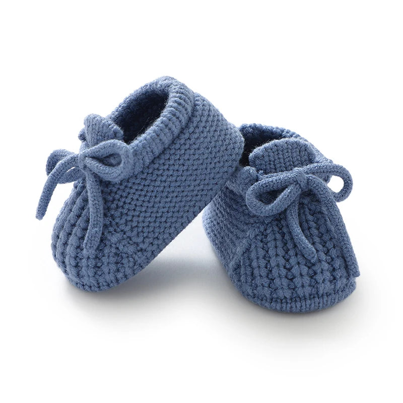 Textured Rib Knit Baby Booties (0-18M)