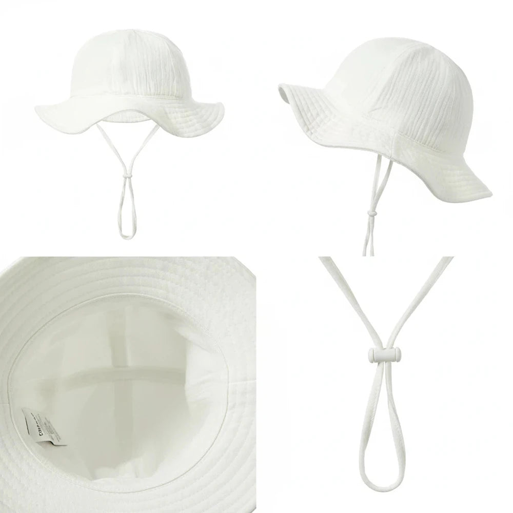 Baby & Toddler Cotton Wide Brim Sun Bucket Hat (3-18M)