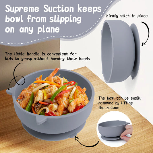 Silicone Suction Bowl & Spoon Set