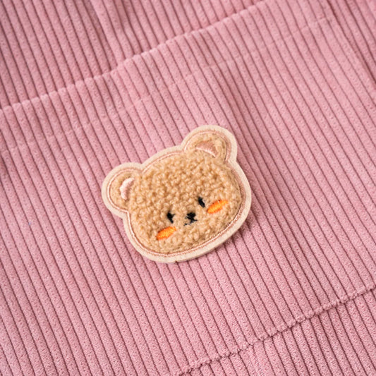 Unisex Baby Bear Corduroy Overalls - Toddler Bib Romper Jumpsuit (3-3T)