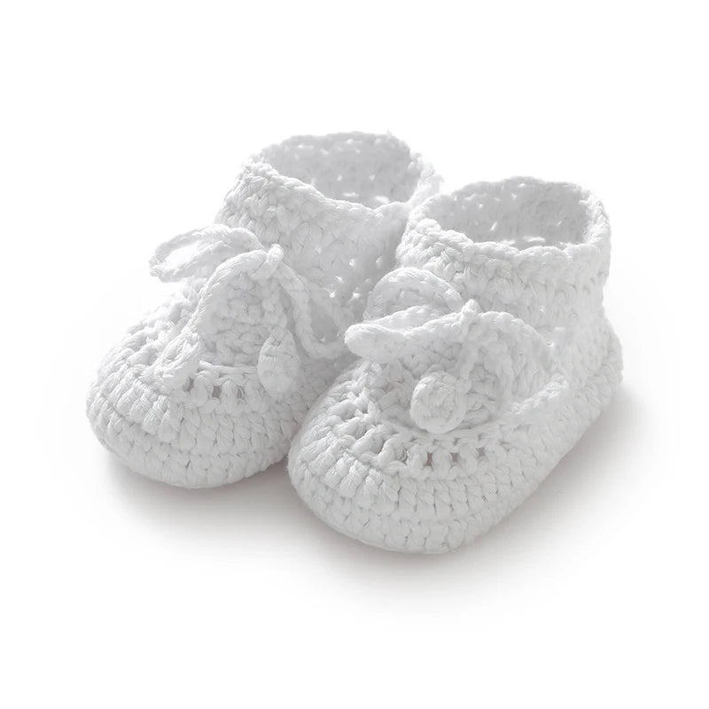 Vintage-Inspired Moccasin Knit Baby Booties (0-18M)