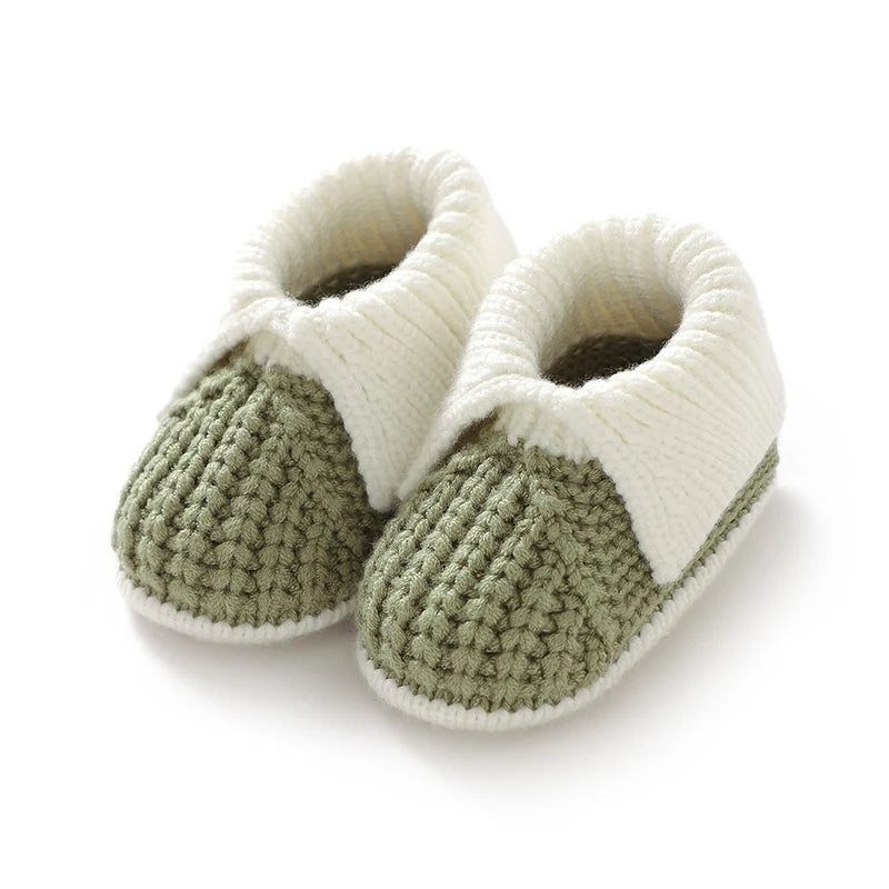 Boutique Style Cuffed Knit Baby Booties (0-18M)