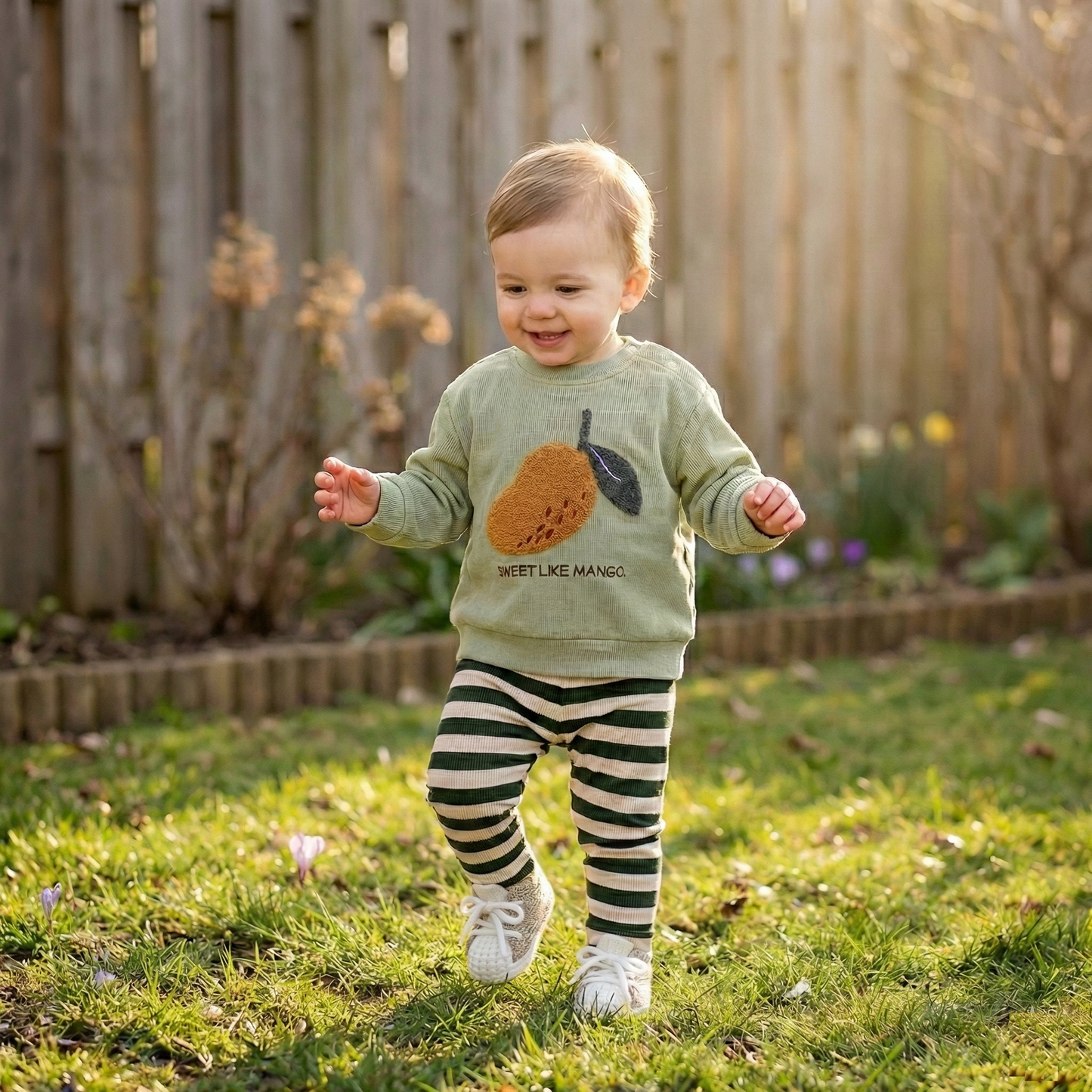 Unisex Baby Mango Sweatshirt & Pants Set | 2-Piece Winter Outfit (6M-3T)