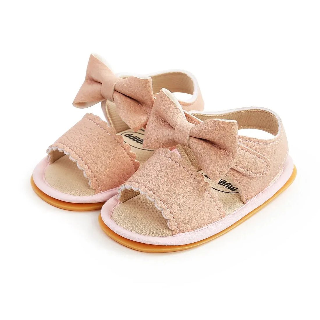Baby Girl First Walker Sandals – Soft Rubber Sole Anti-Slip Summer Shoes with Bowknot (0-18M)