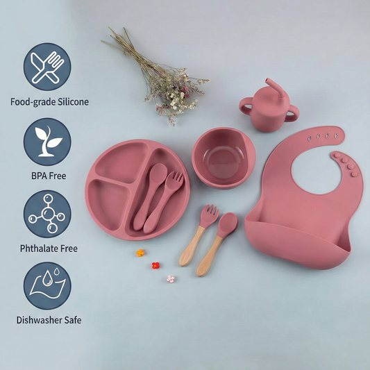 Complete 8-Piece Silicone Feeding & Weaning Set
