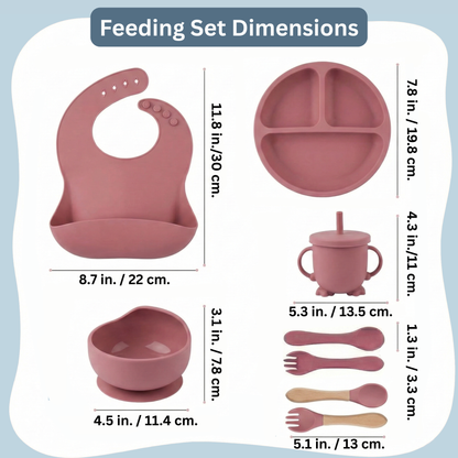 Complete 8-Piece Silicone Feeding & Weaning Set