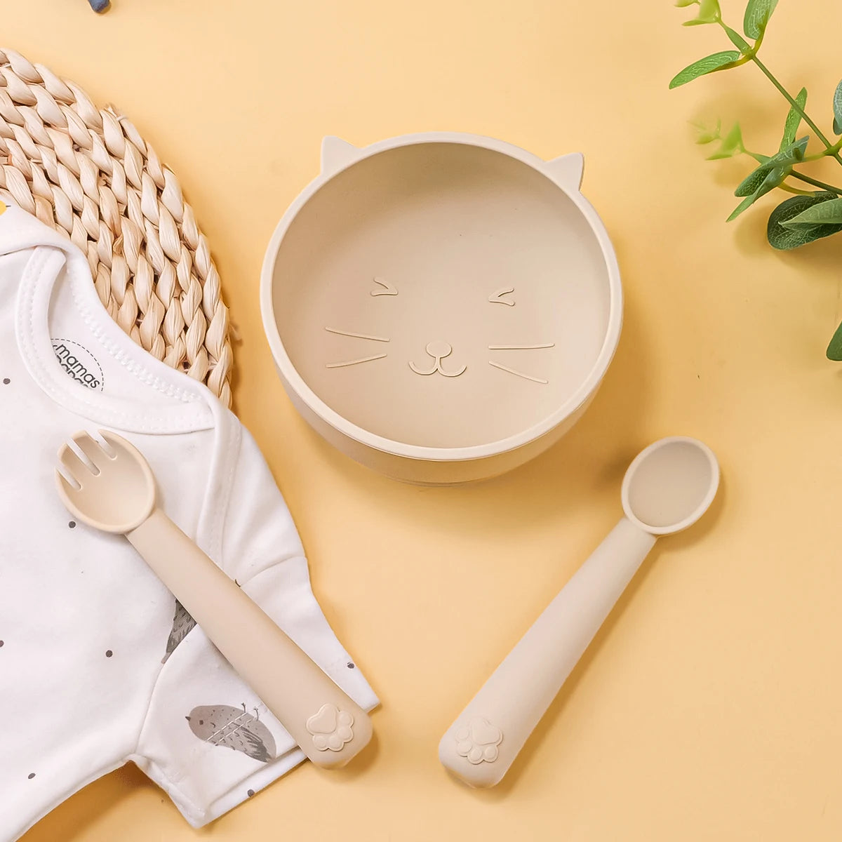 Silicone Suction Bowl & Spoon Set