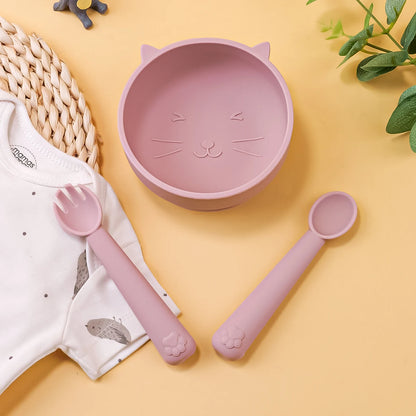 Silicone Suction Bowl & Spoon Set