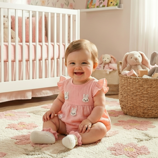 Cute Soft Baby Playsuit