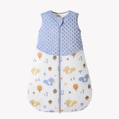 Baby Sleep Sack 1.5 TOG – Cotton Wearable Blanket Vest with Sensory Minky Dot Chest (3-24M)