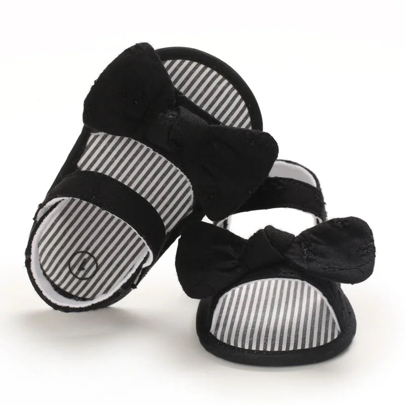 kidsely-black-infant-bow-sandals-anti-slip-sole