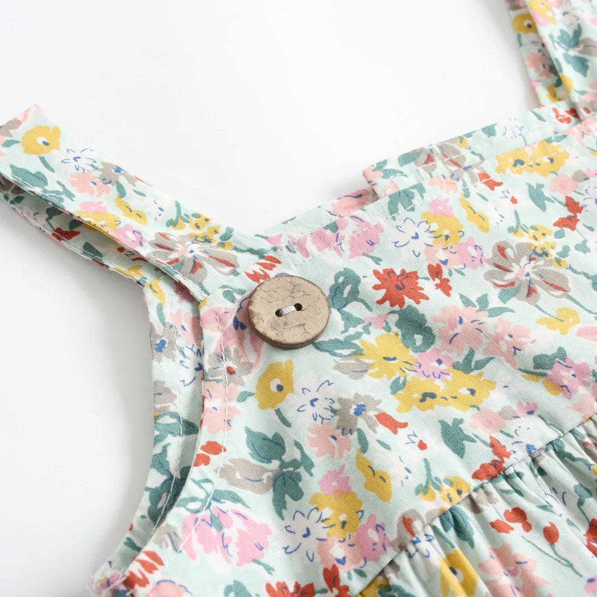 Infant & Toddler Floral Cotton Romper - Sleeveless Vintage Boho Sunsuit Bodysuit (0-3T)