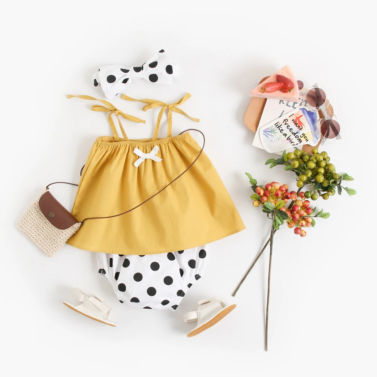 Polka Dot Shorts 2pcs set