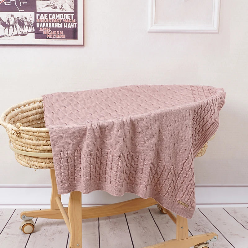 Baby Blanket Solid Knit