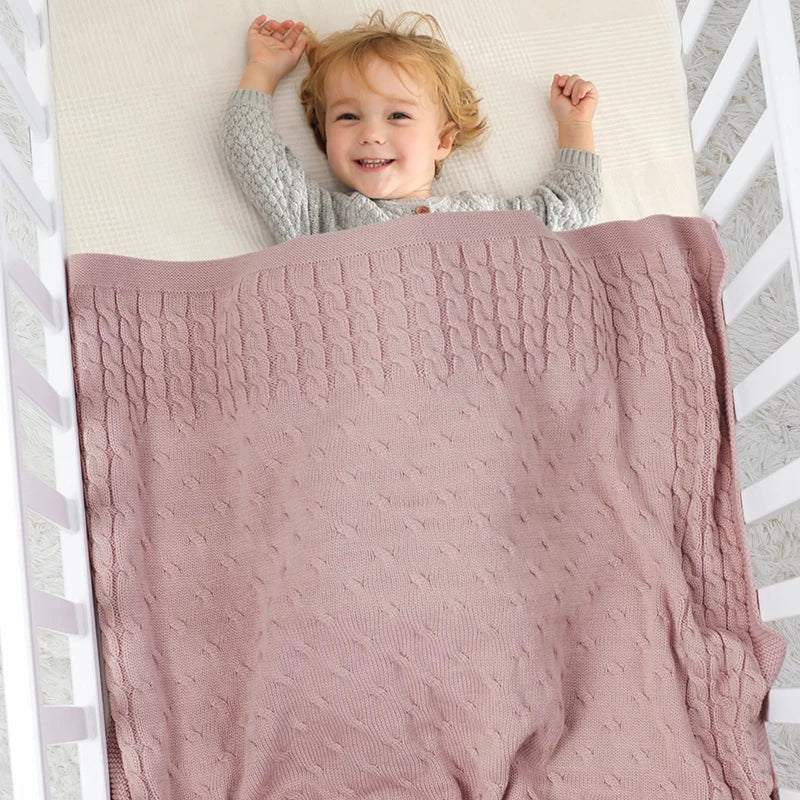 Baby Blanket Solid Knit