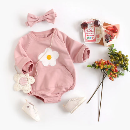 Baby Girl Daisy Romper and Headband Set (0-3T)