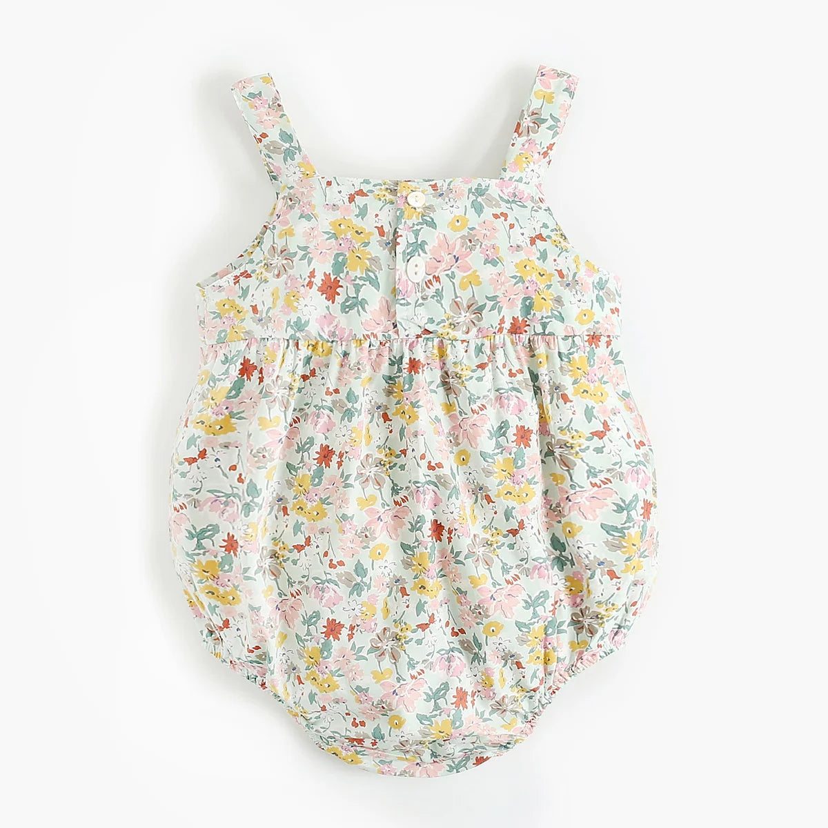 Infant & Toddler Floral Cotton Romper - Sleeveless Vintage Boho Sunsuit Bodysuit (0-3T)