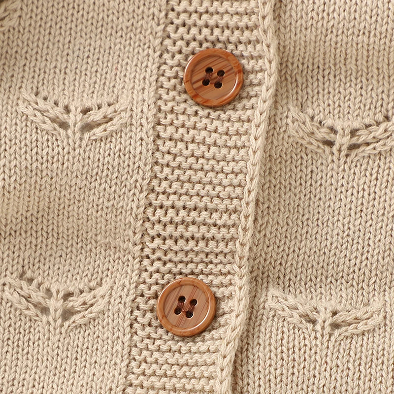 Baby Girl Knit Jumpsuit with Matching Bonnet - Soft Cotton Romper Set (3-24M)