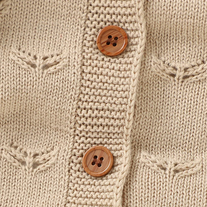 Baby Girl Knit Jumpsuit with Matching Bonnet - Soft Cotton Romper Set (3-24M)