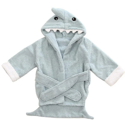 Toddler Hooded Bathrobe - Soft Terrycloth Animal & Nature Themes