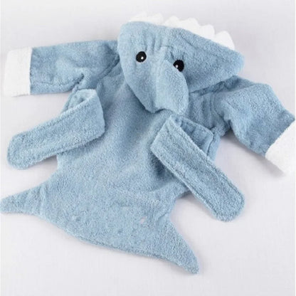 Toddler Hooded Bathrobe - Soft Terrycloth Animal & Nature Themes