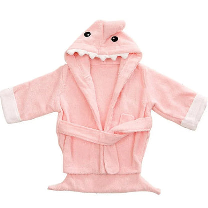 Toddler Hooded Bathrobe - Soft Terrycloth Animal & Nature Themes