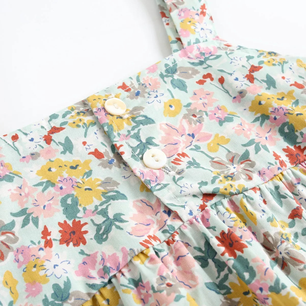 Infant & Toddler Floral Cotton Romper - Sleeveless Vintage Boho Sunsuit Bodysuit (0-3T)