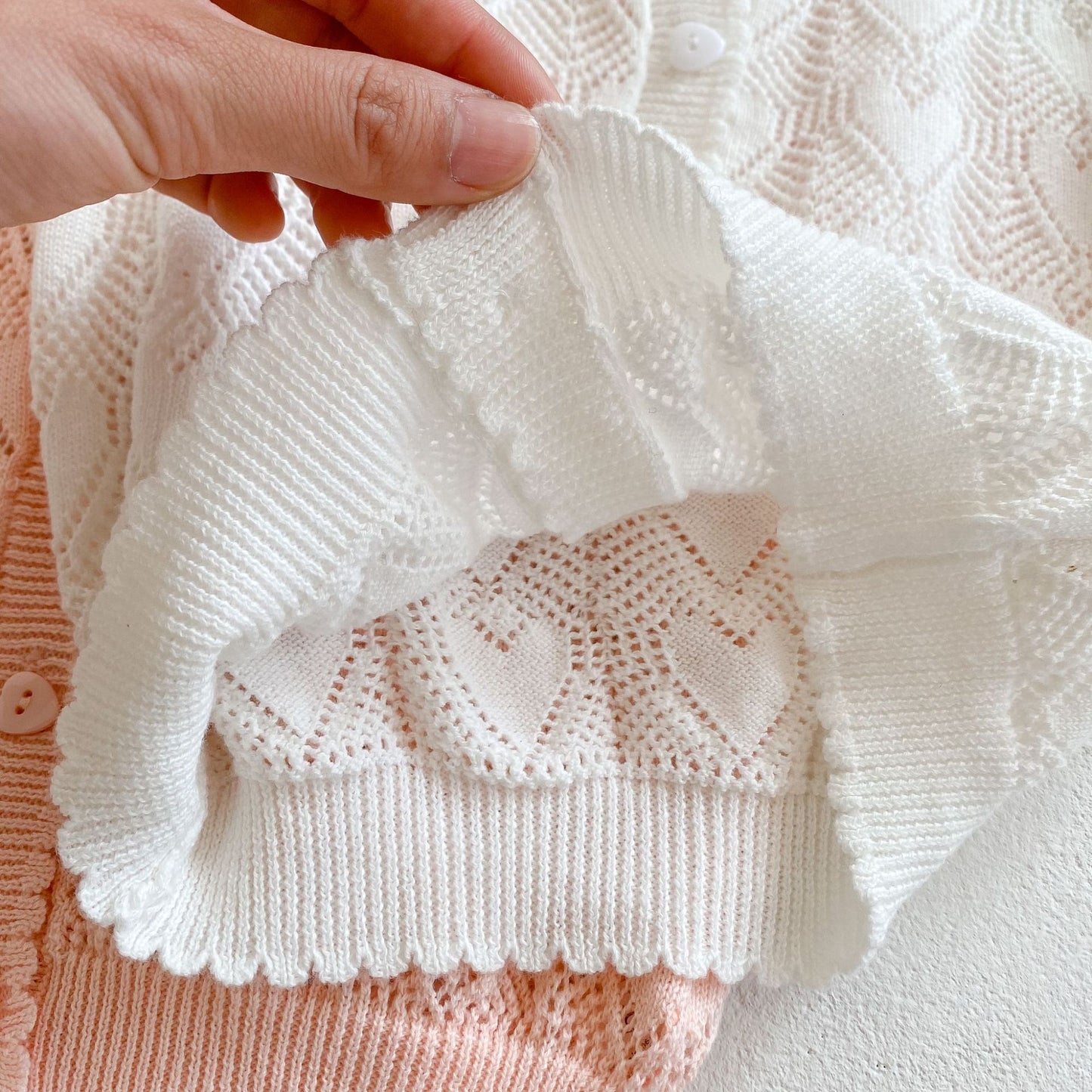 Baby & Toddler Girl Cotton Knit Pointelle Heart Cardigan Sweater (3M - 3T)