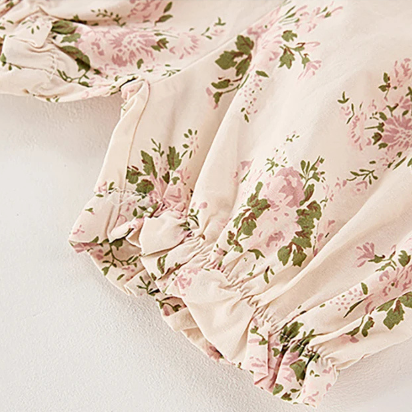 Baby & Toddler Girls Floral Cotton Outfit - Ruffled Top & Shorts Set - (3M- 3T)