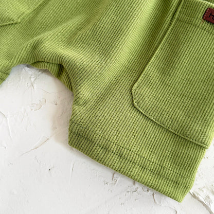 Mama's Boy 2-Piece Baby Boy Summer Clothes Set - Ribbed Shorts & Short Sleeve T-Shirt (6M-3T)