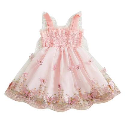 Butterfly Fairy Princess Dress - Tulle Embroidery Tutu (6M-4T)