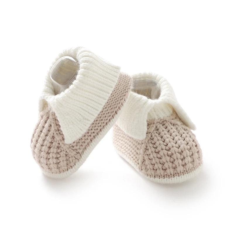 Boutique Style Cuffed Knit Baby Booties (0-18M)