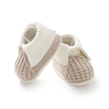 Boutique Style Cuffed Knit Baby Booties (0-18M)