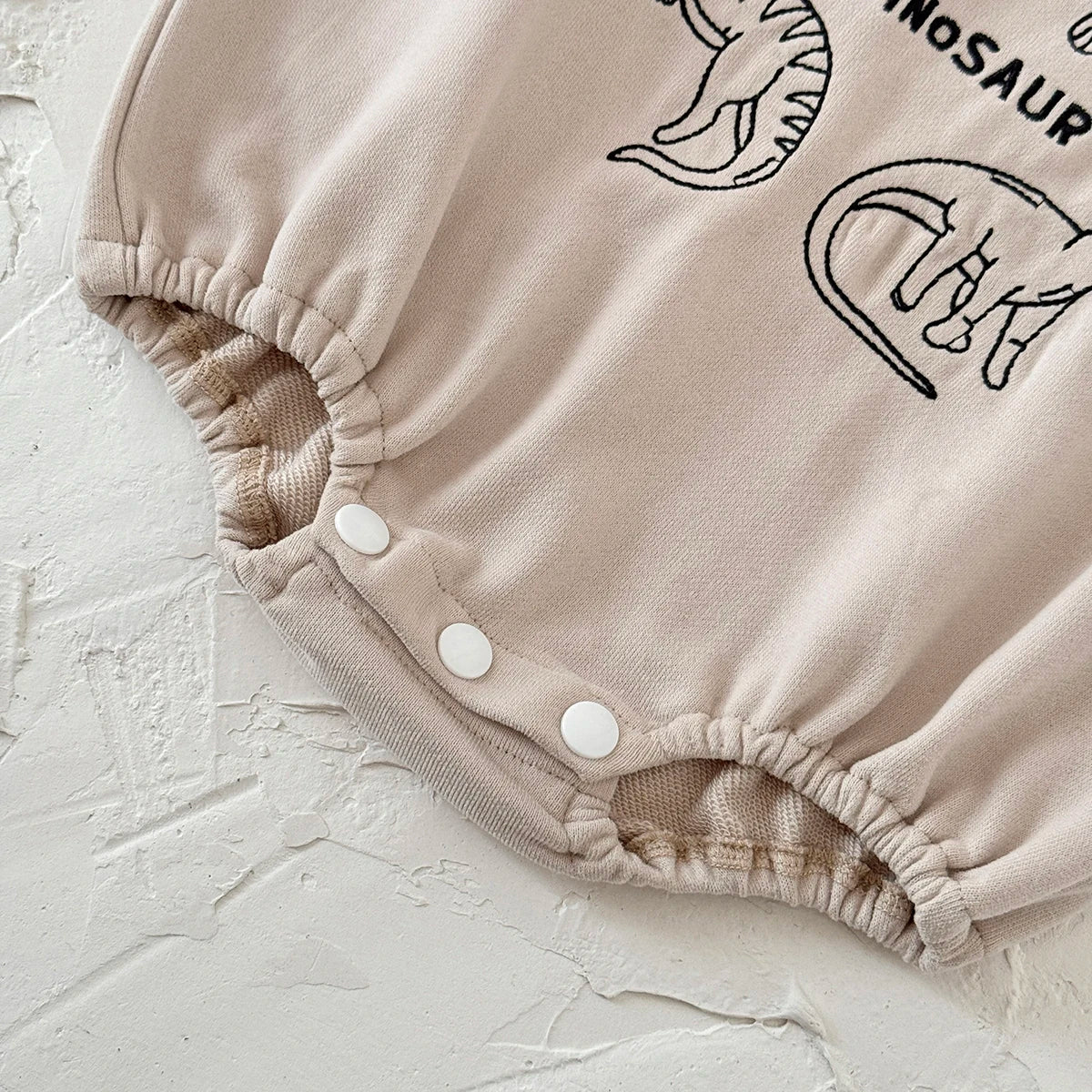 Dinosaur Embroidered Baby Romper - 100% Cotton Sweatshirt Bodysuit for Newborns & Toddlers (1-18 Months)