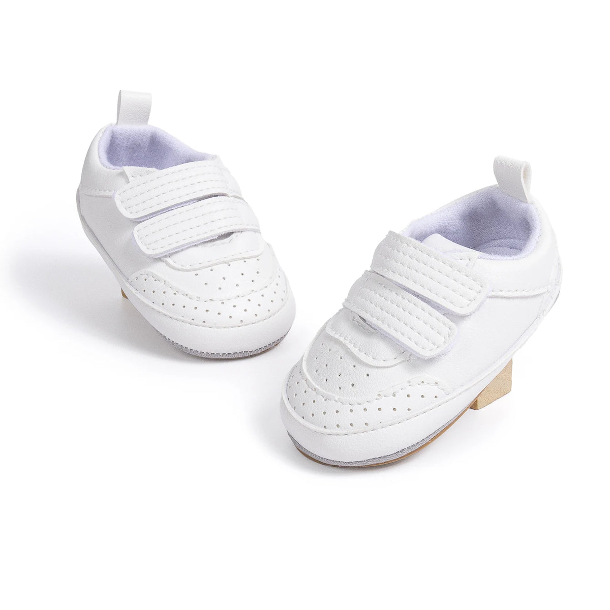 Infant White Classic Soft Sole Sneakers - First Walkers (0-18M)