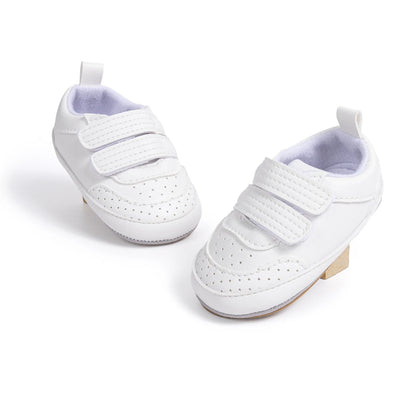 Infant White Classic Soft Sole Sneakers - First Walkers (0-18M)