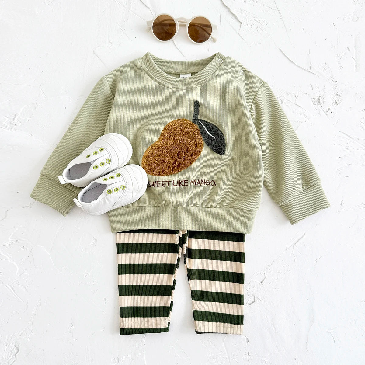 Unisex Baby Mango Sweatshirt & Pants Set | 2-Piece Winter Outfit (6M-3T)