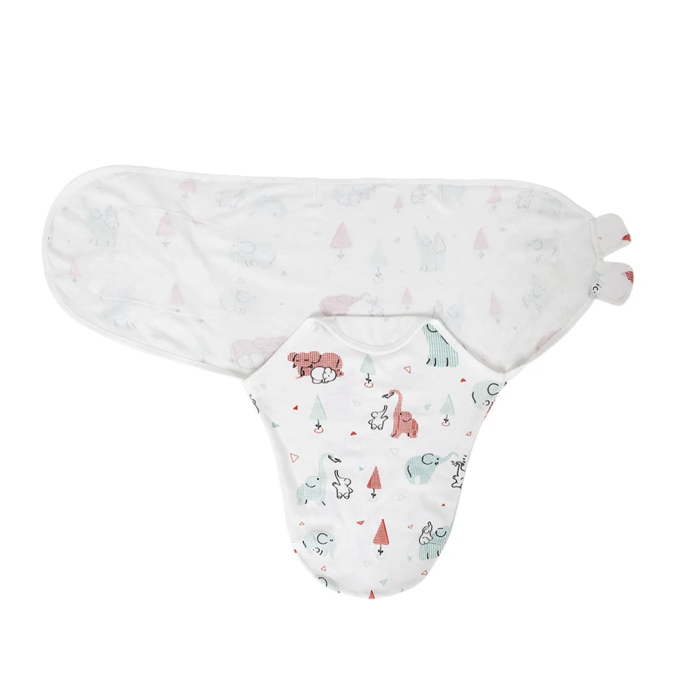 Newborn Baby Swaddle Sleep Sack 0-6M - 100% Cotton 0.5 TOG Summer Lightweight Wrap