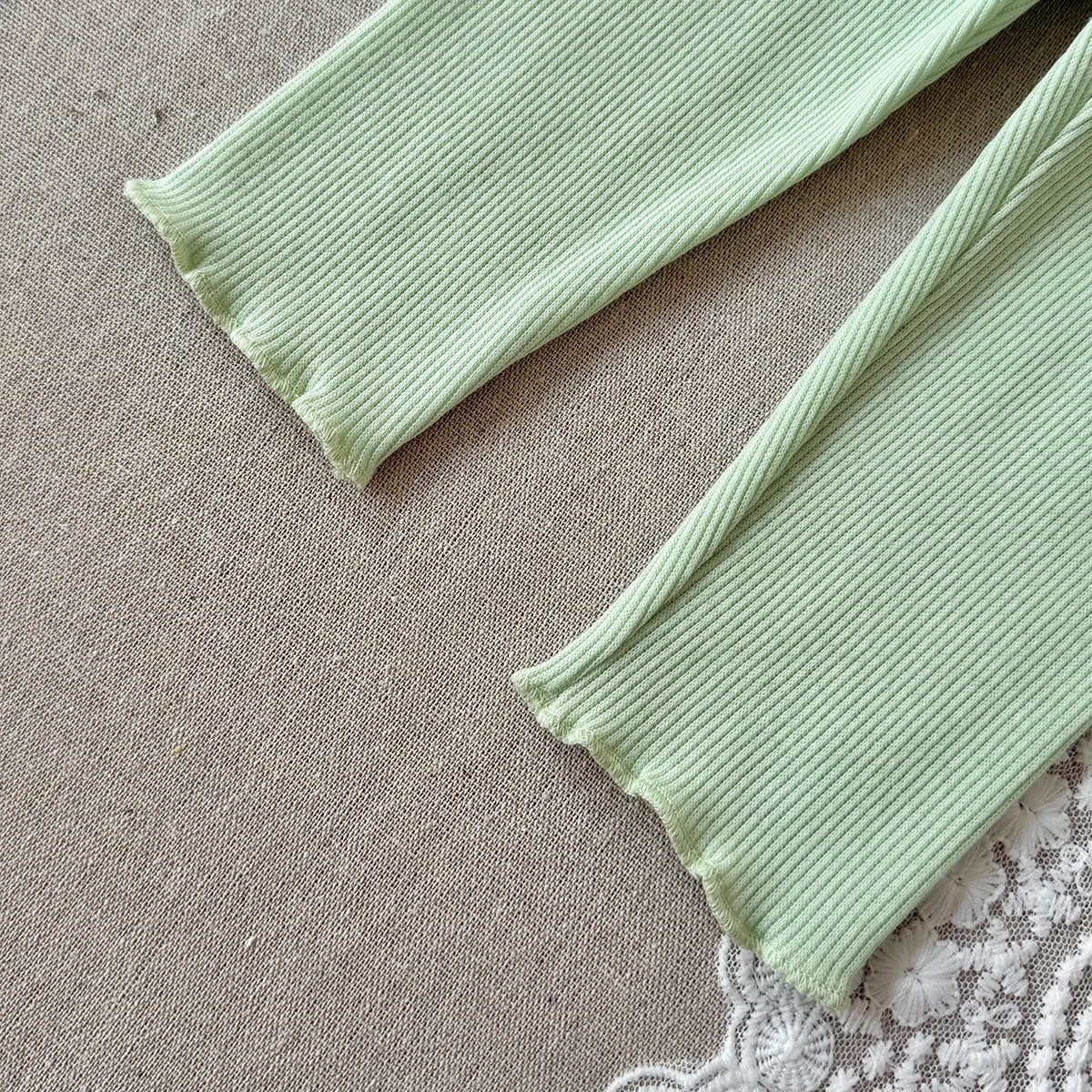 Baby Girl 2-Piece Spring Outfit | Daisy Embroidered Tulle Hem Top & Ribbed Leggings (6M-3T)