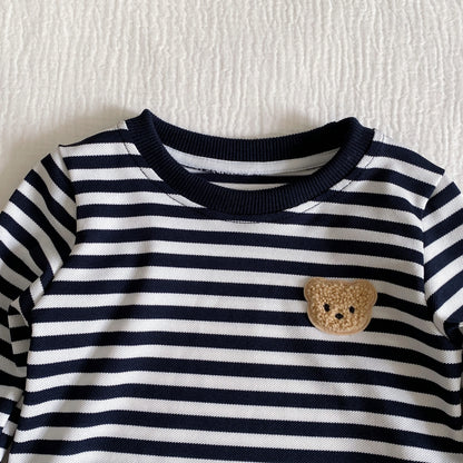 Baby Boy & Toddler 2-Piece Striped Clothing Set (6M-3T) – Long Sleeve Top & Pants