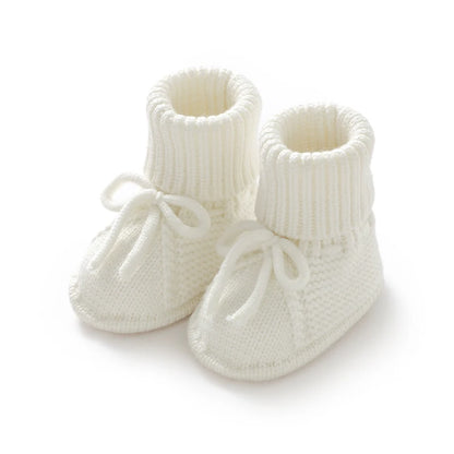 Plush High-Cuff Knit Baby Booties (0-18M)