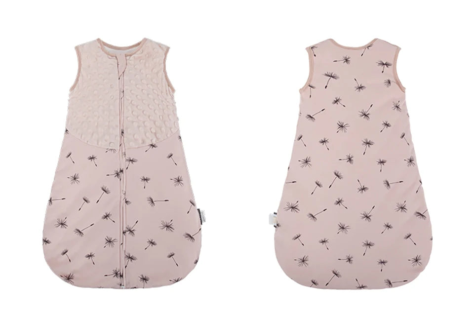 Baby Sleep Sack 1.5 TOG – Cotton Wearable Blanket Vest with Sensory Minky Dot Chest (3-24M)