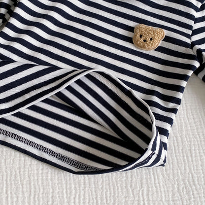 Baby Boy & Toddler 2-Piece Striped Clothing Set (6M-3T) – Long Sleeve Top & Pants