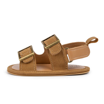 Infant Boys Casual Buckle Beach Sandals - Anti-Slip Soft-Sole First Walkers (0-18M)