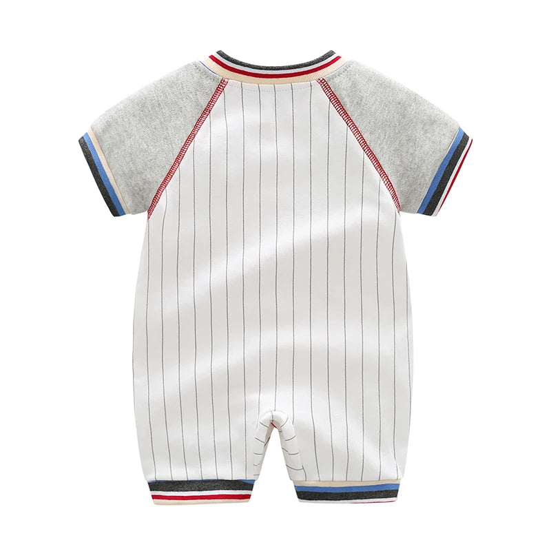 Mommy's All-Star Baby Boy Baseball Shortall - Pure Cotton Victory Jersey (0-18M)