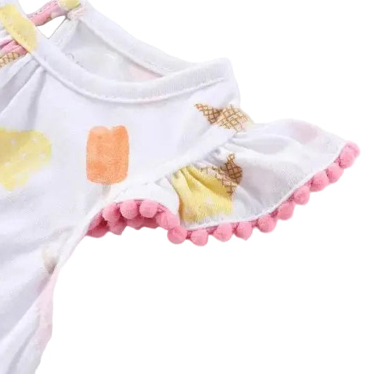 Baby Girls' Cotton Ribbed Romper Set - 2-Pack Short Sleeve & Sleeveless Jumpsuits (0-12M)