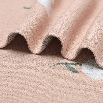 100% Cotton Knit Baby Blanket - Pretty Tulip Floral Design