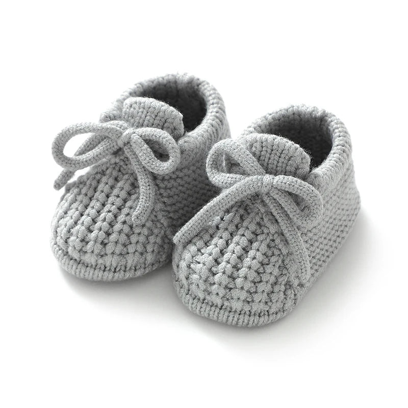 Textured Rib Knit Baby Booties (0-18M)