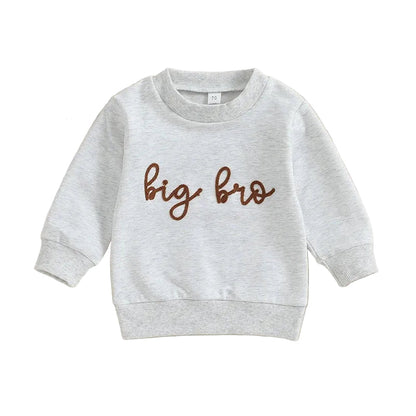 Brother Matching Outfits: Big Bro Sweatshirt & Lil Bro Romper for Baby & Toddler Boys
